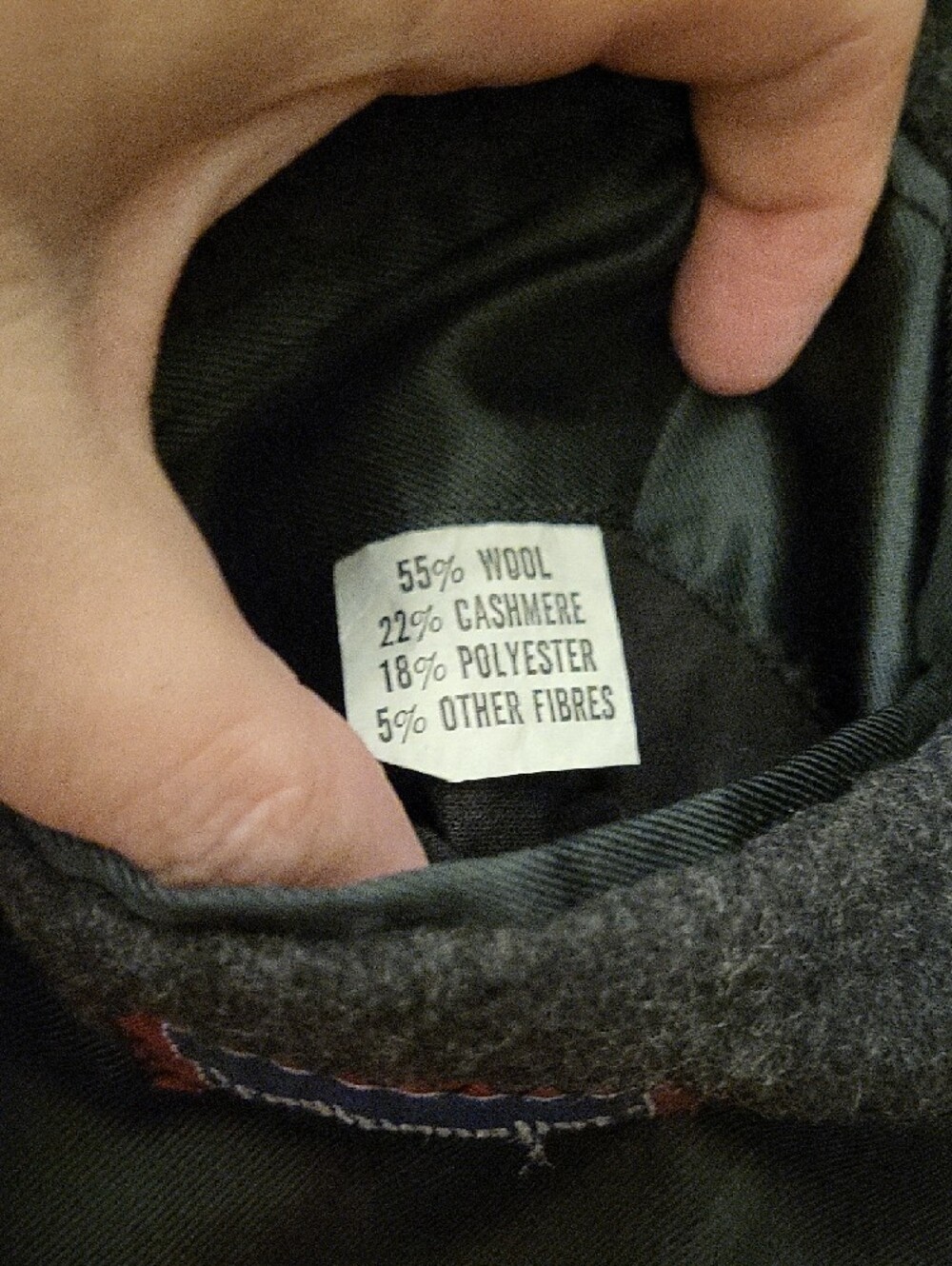 Men's Black Overcoat - Classic Long Wool Coat - Picture 5 of 5